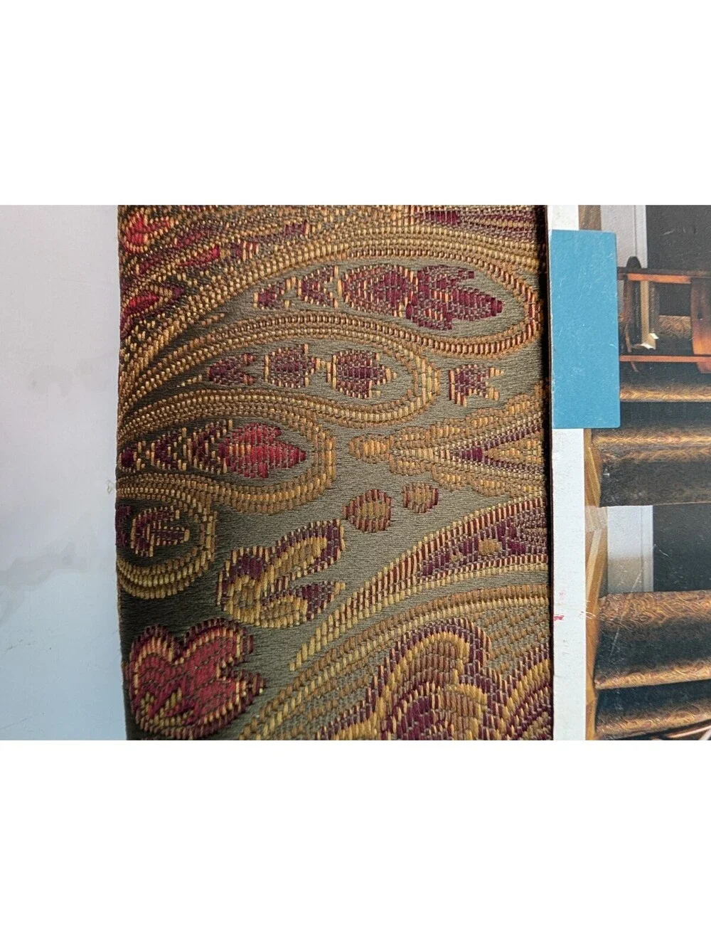 Target Green Paisley Curtain Panels Pair 54 x 84 NOS Discontinued 2009